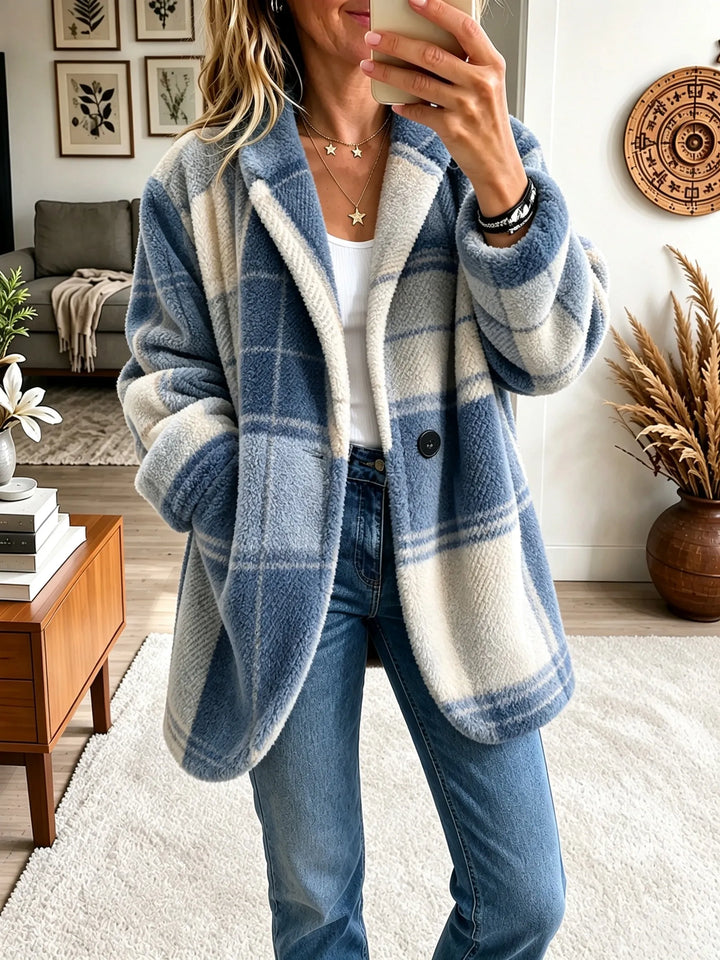 Cozy Multicolored Checked Coat