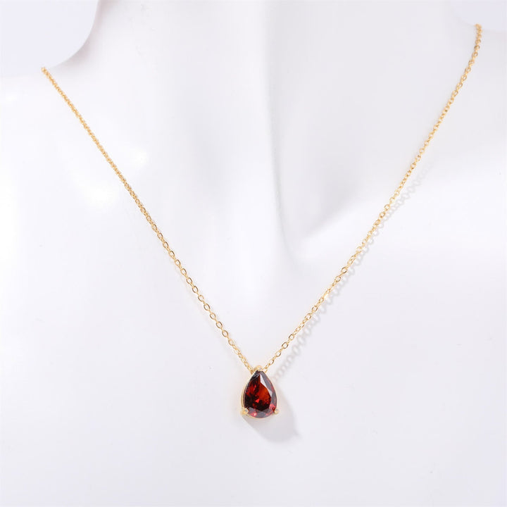 Stylish Garnet Birthstone Jewelry Set - Liora