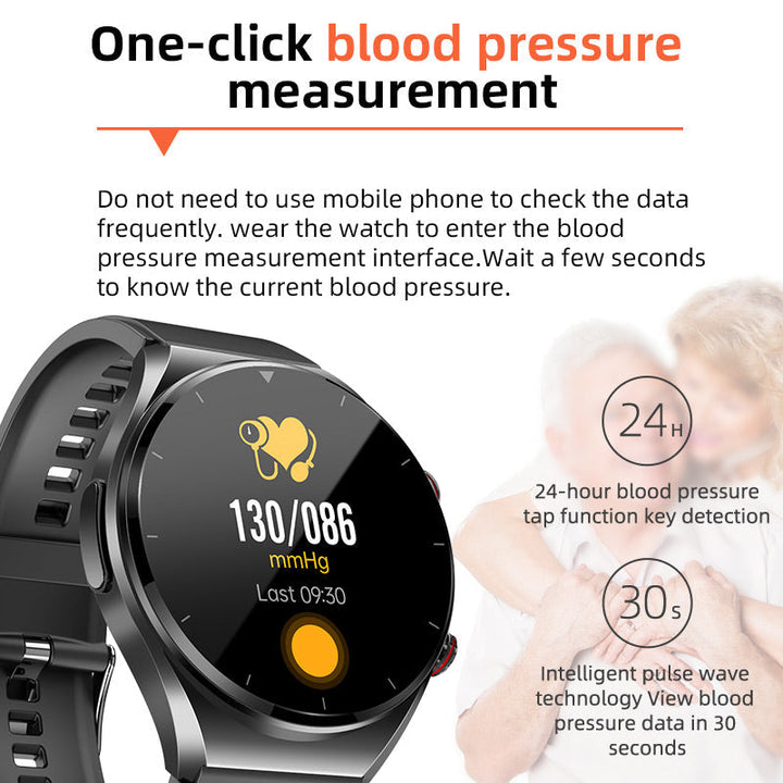 One-Click Blood Glucose Measurement|Blood Glucose Blood Pressure ECG|ECG HRV Heart Rate Monitoring Smart Health Watch