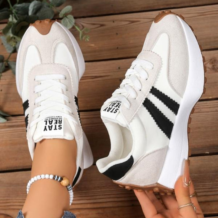 Women's Retro Platform Suede Running Sneakers for Street Style