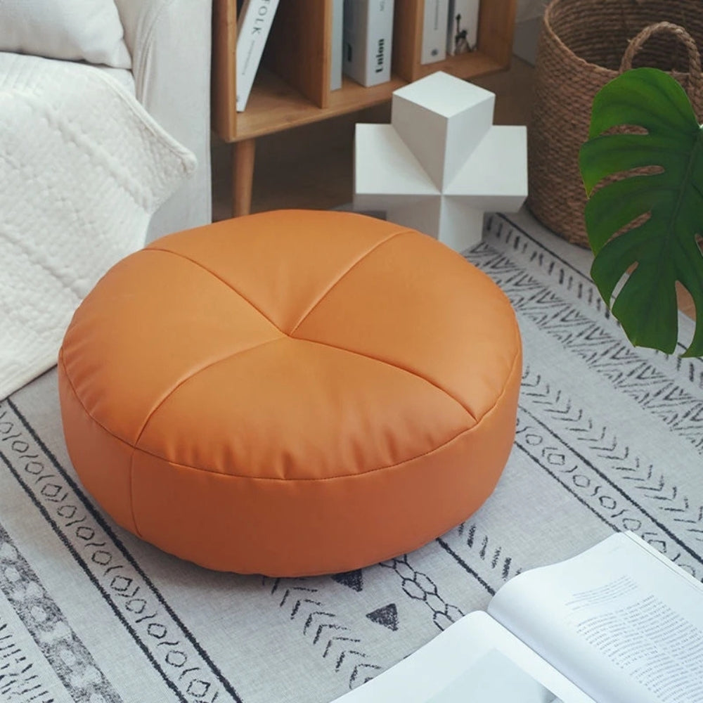 Nappa Leather Japanese Style Cushion – Minimalist Comfort with a Luxurious Touch