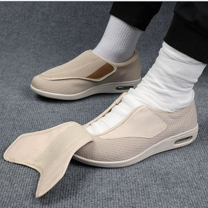 Wide Everyday Shoes with Hook-and-Loop Fastening – ComfortEase