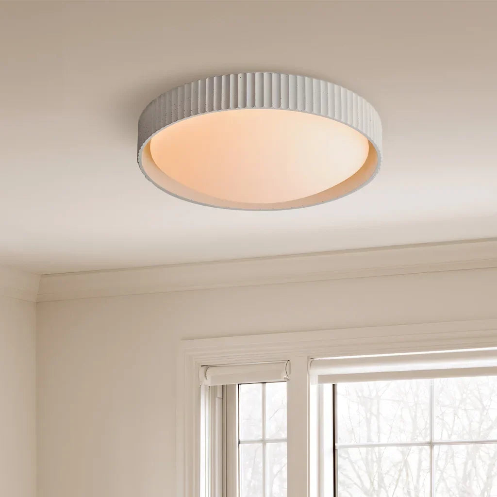 Argo Gypsum Concrete Flush Mount Ceiling Light