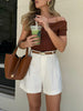 Women High Waist Tailored Shorts