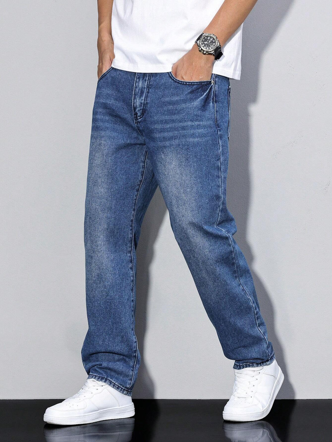 Baggy Jeans - Wide Denim Pants with a Washed Look