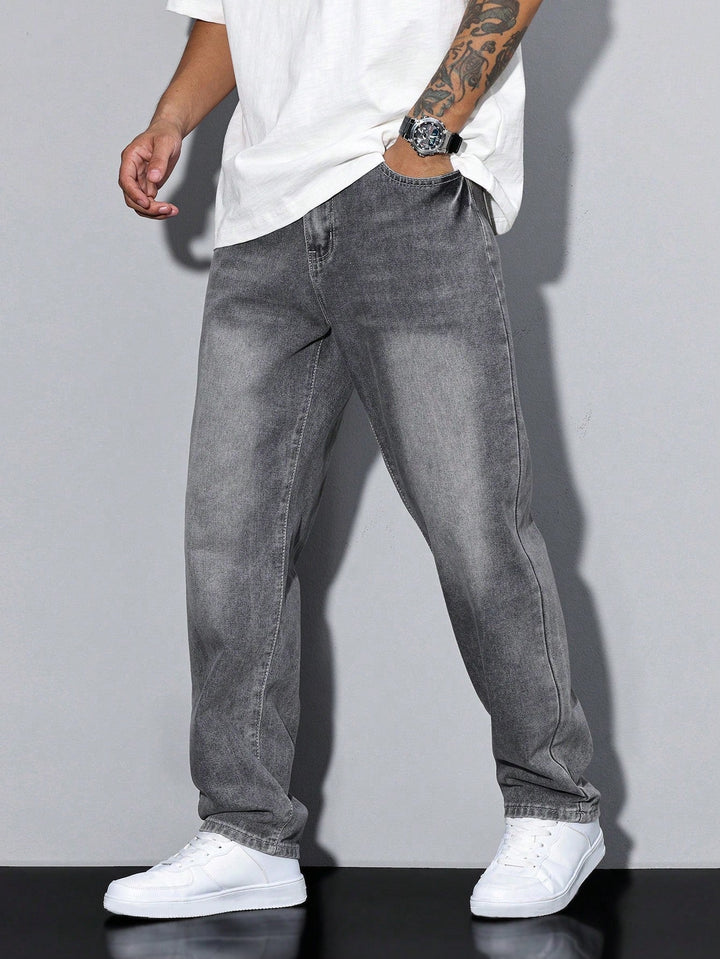 Baggy Jeans - Wide-Cut Denim Pants in a Used Look