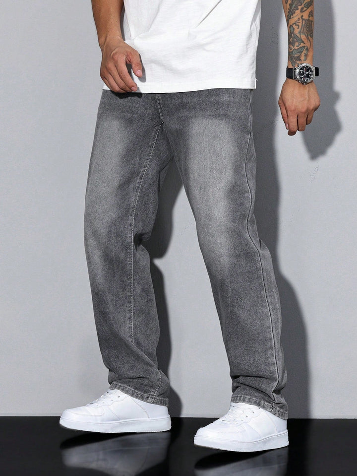 Baggy Jeans - Wide-Cut Denim Pants in a Used Look