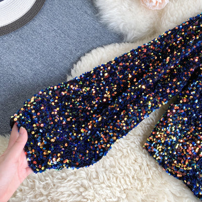 Fleur – Glitter One-Shoulder Top | Sparkle with Elegance