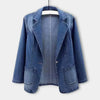 UrbanEdge – Denim Blazer with Classic Fit