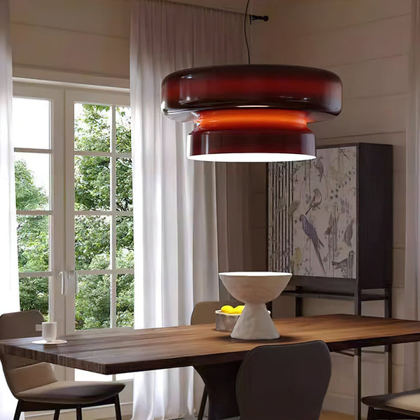 Unique Hand-Blown Glass Pendant Lamp