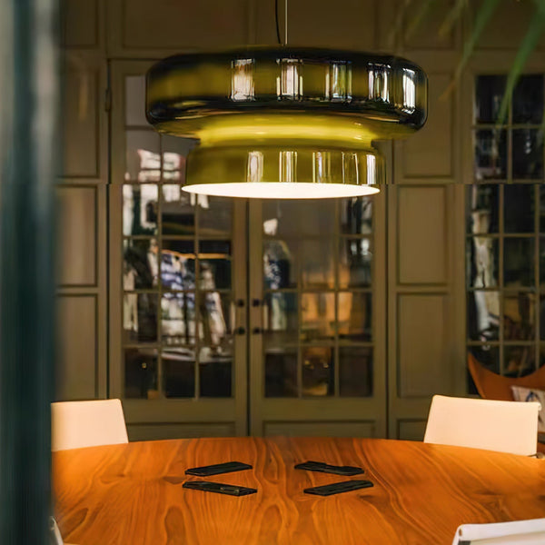 Unique Hand-Blown Glass Pendant Lamp