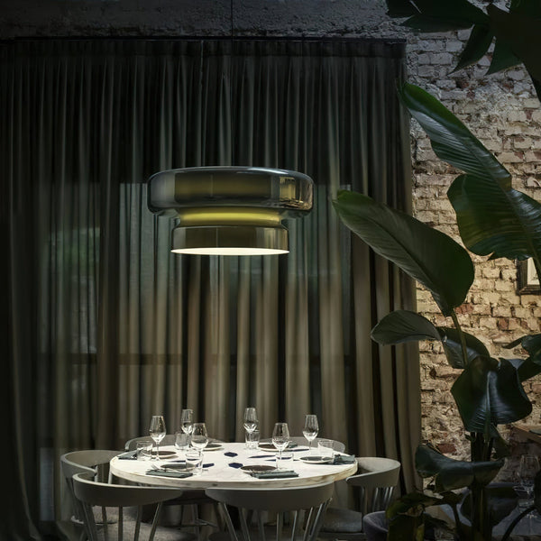 Unique Hand-Blown Glass Pendant Lamp
