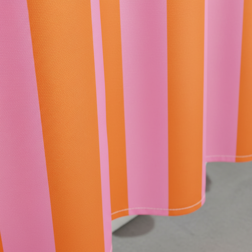 Boho Striped Fabric Shower Curtain - Stripelight