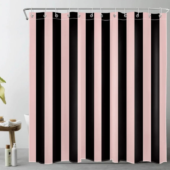 Boho Striped Fabric Shower Curtain - Stripelight