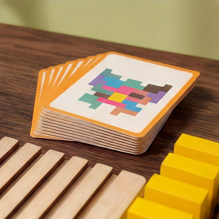 Wooden Tetris Puzzle Game - A Brain Teaser That Grows with Your Child