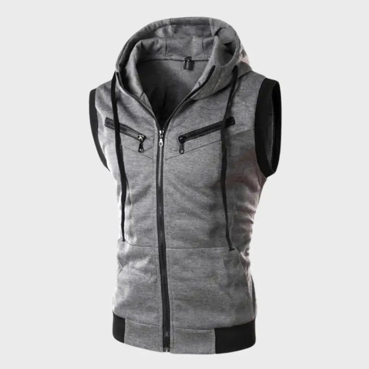 Sleeveless Hooded Vest for Men