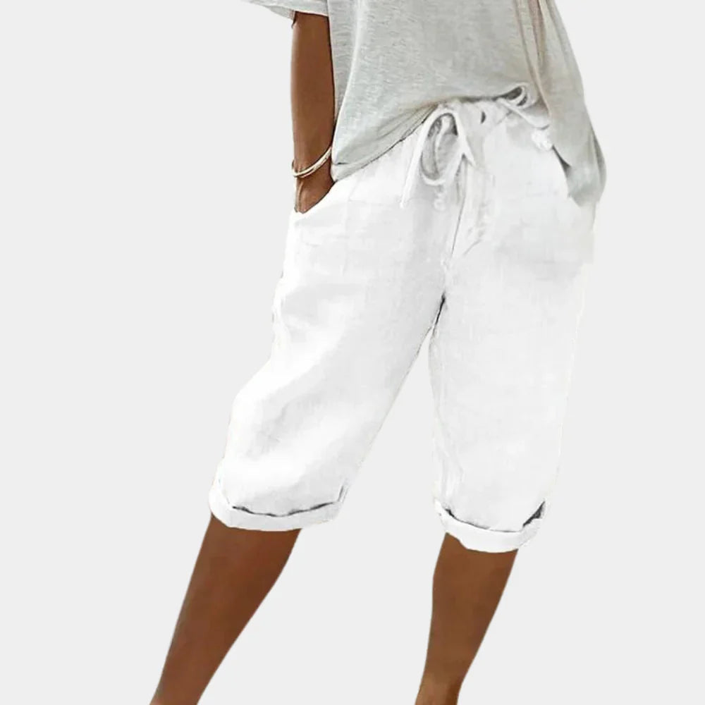 Comfortable Linen-Blend Women's Shorts