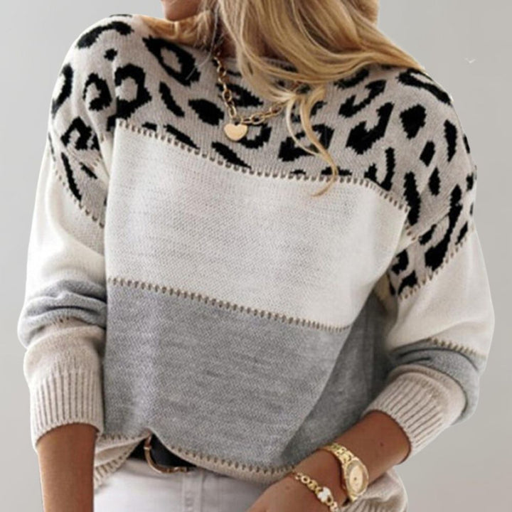Lilly - Warm Leopard Print Sweater for Women