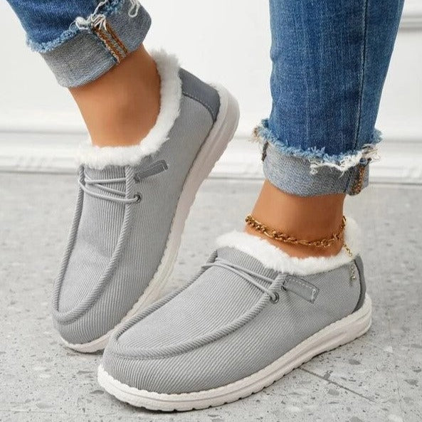 Women's Plush-Lined Slip-On Winter Shoes – Maren