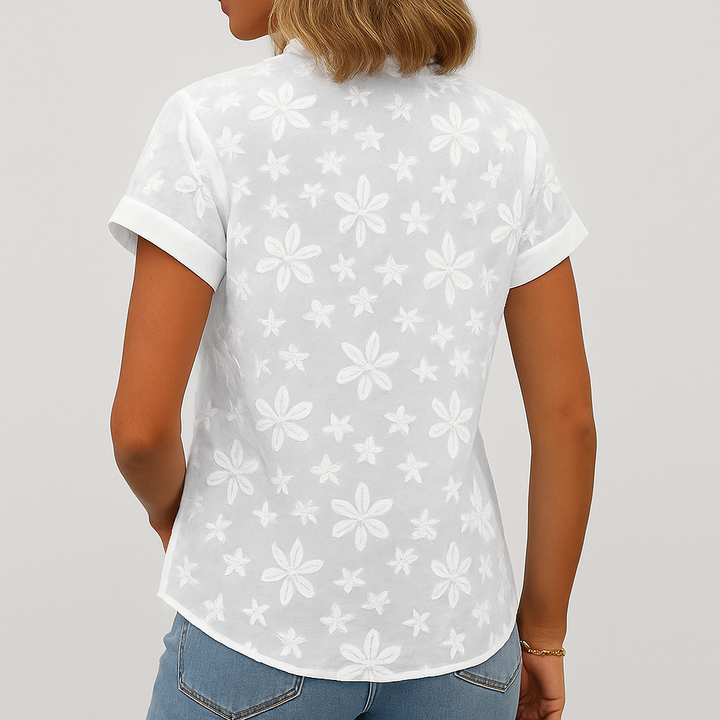 Women’s Short‑Sleeve Floral Blouse