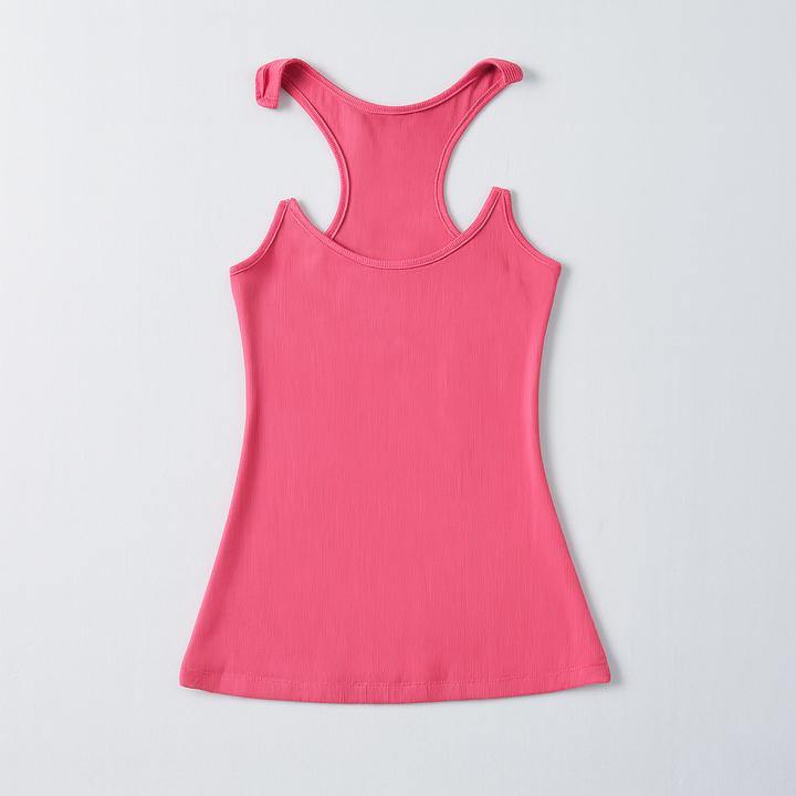 Women Invisible Strap Ribbed Tank Top