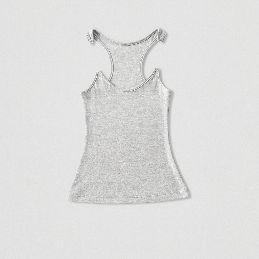 Women Invisible Strap Ribbed Tank Top