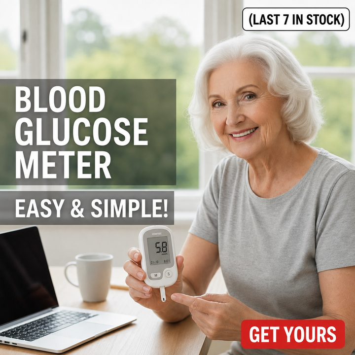 Blood Glucose Monitor Non-Painful Fingertip Portable Digital Display