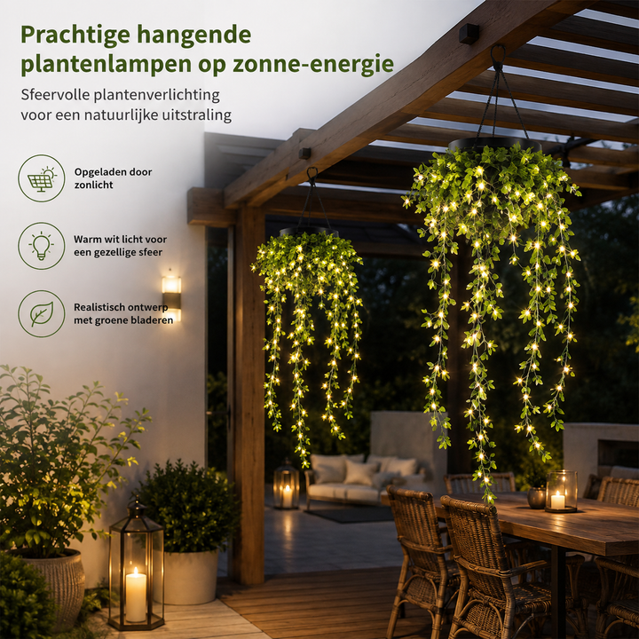 Solar ivy fairy lights for garden decoration