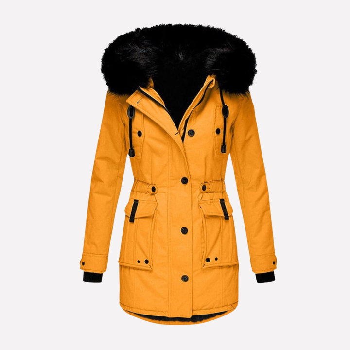 Women’s Parka coat with Hood and Flap Pockets
