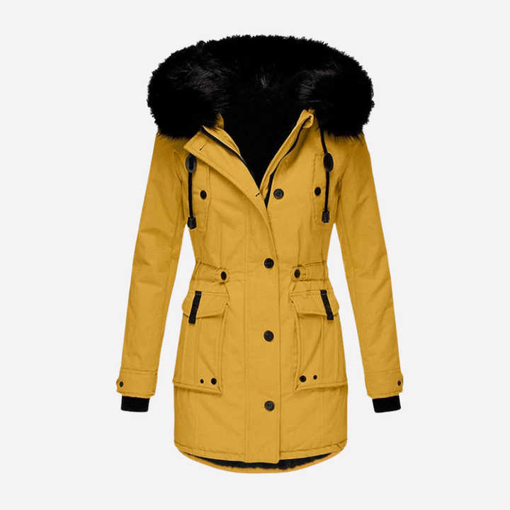 Women’s Parka coat with Hood and Flap Pockets