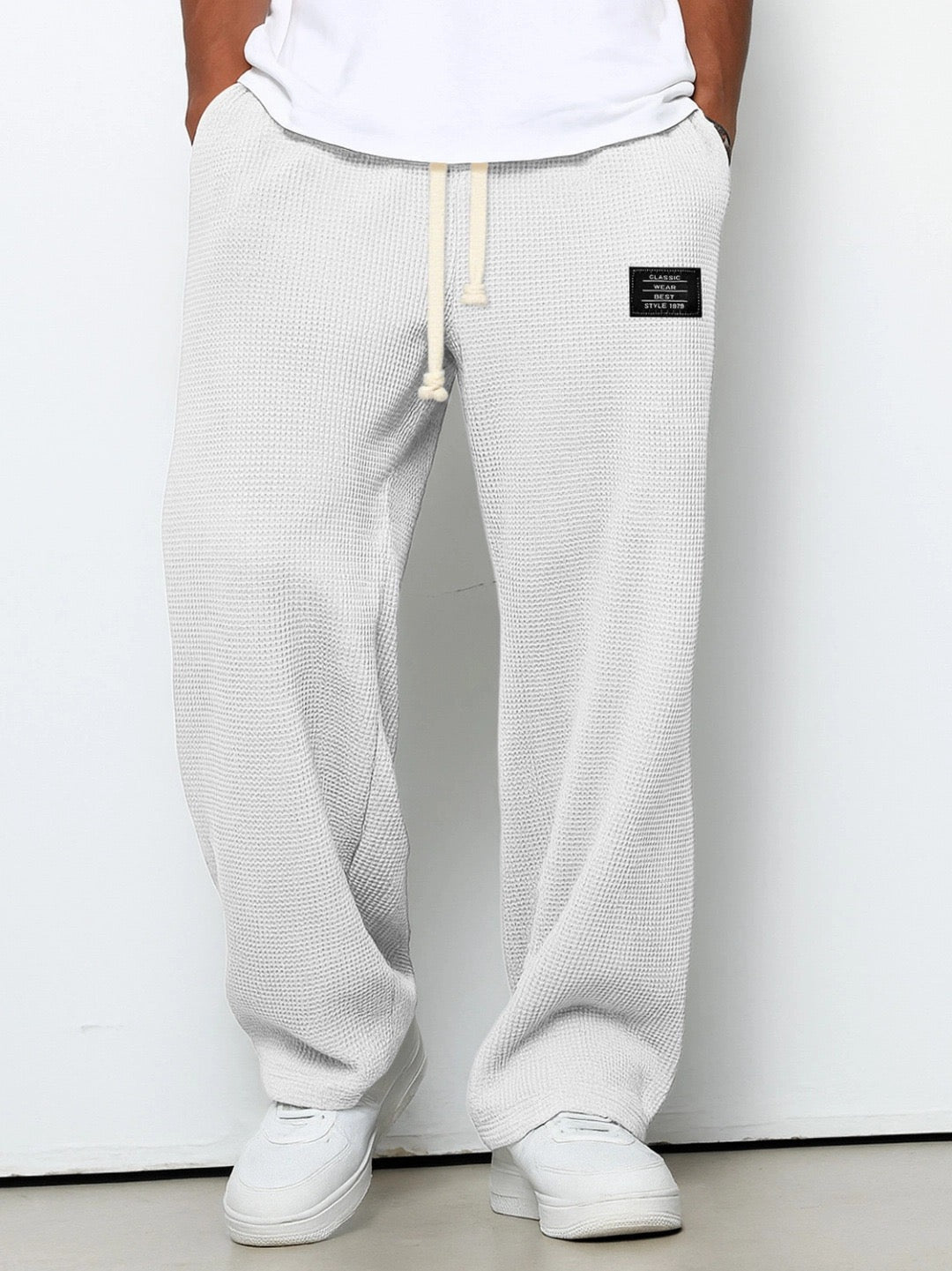 Men's Relaxed Fit Pants with Adjustable Drawstring Waist