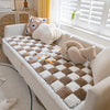 Cozy Cream Plaid Pet Mat & Couch Cover