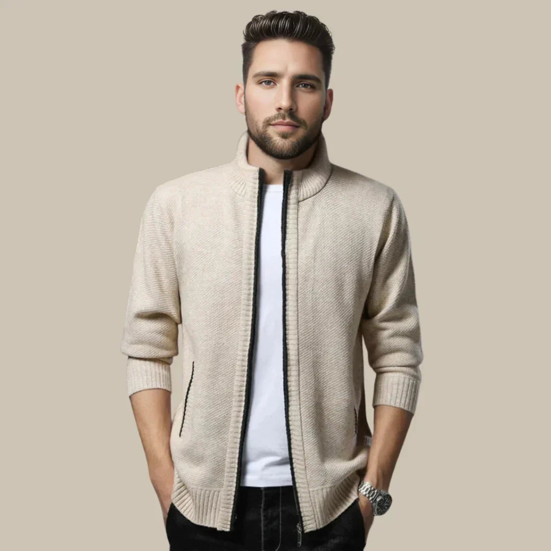 Casual Zip-Up Cardigan - Blake
