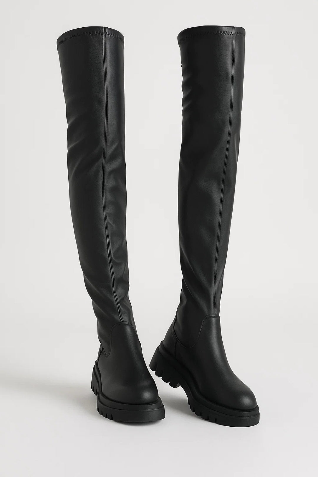 Women's Over-the-Knee Boots with Chunky Sole