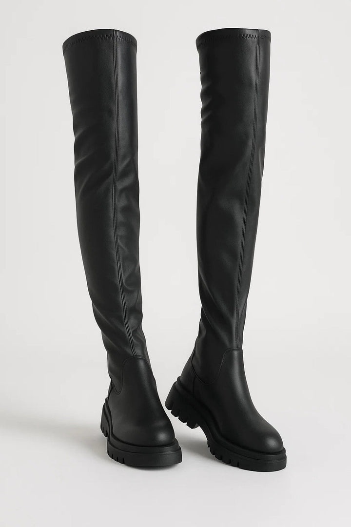 Women's Over-the-Knee Boots with Chunky Sole