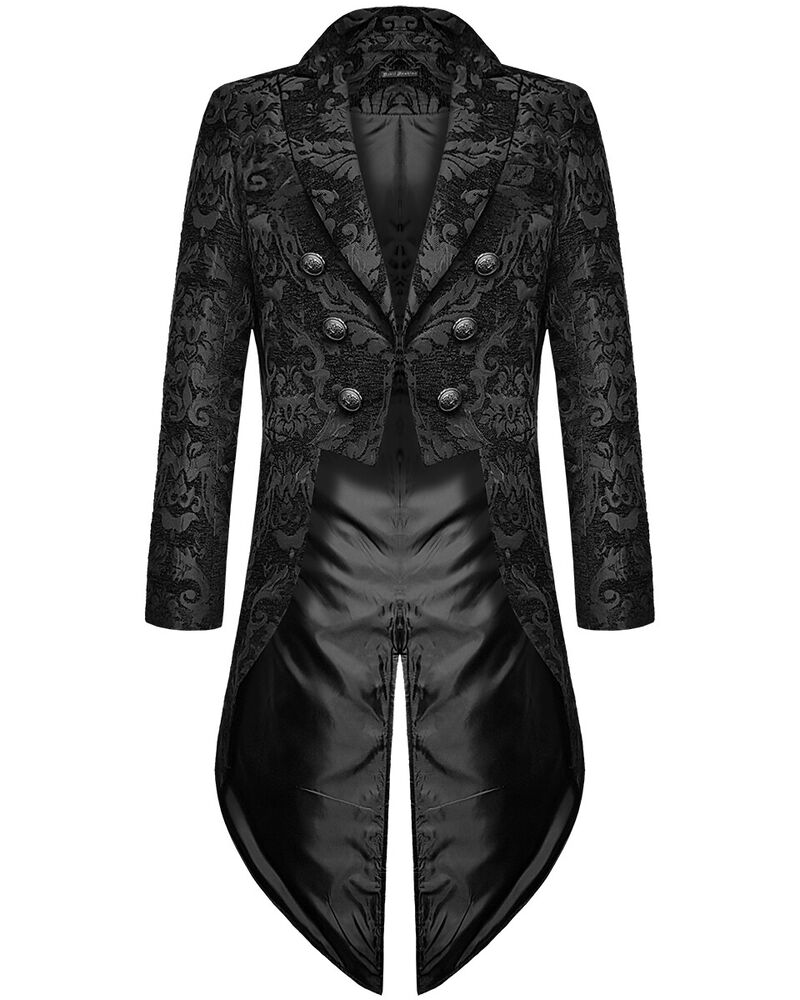 Men's Gothic Jacket with Brocade Design - Victor