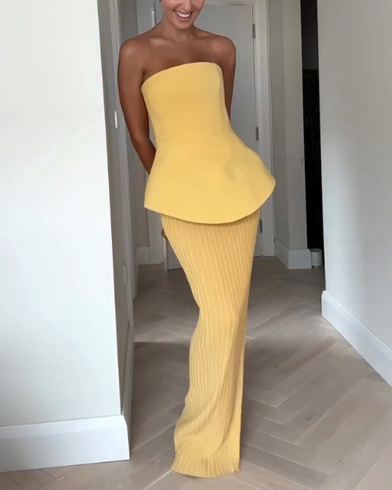 Women's Strapless Maxi Dress