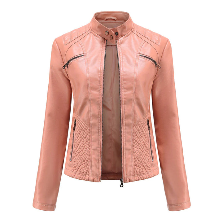 Stylish Faux Leather Women's Jacket