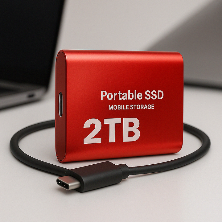 2TB External SSD Portable Shock-Resistant High-Speed Storage