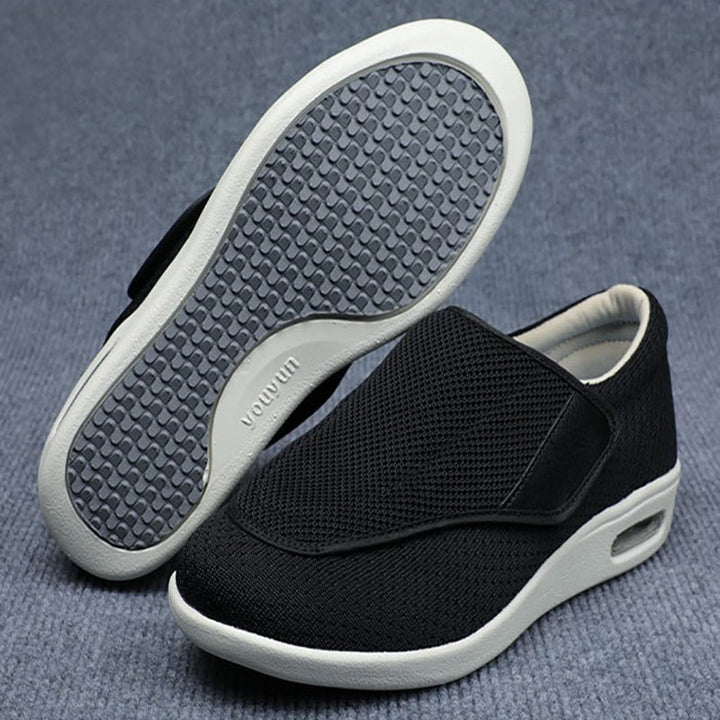 Wide Everyday Shoes with Hook-and-Loop Fastening – ComfortEase