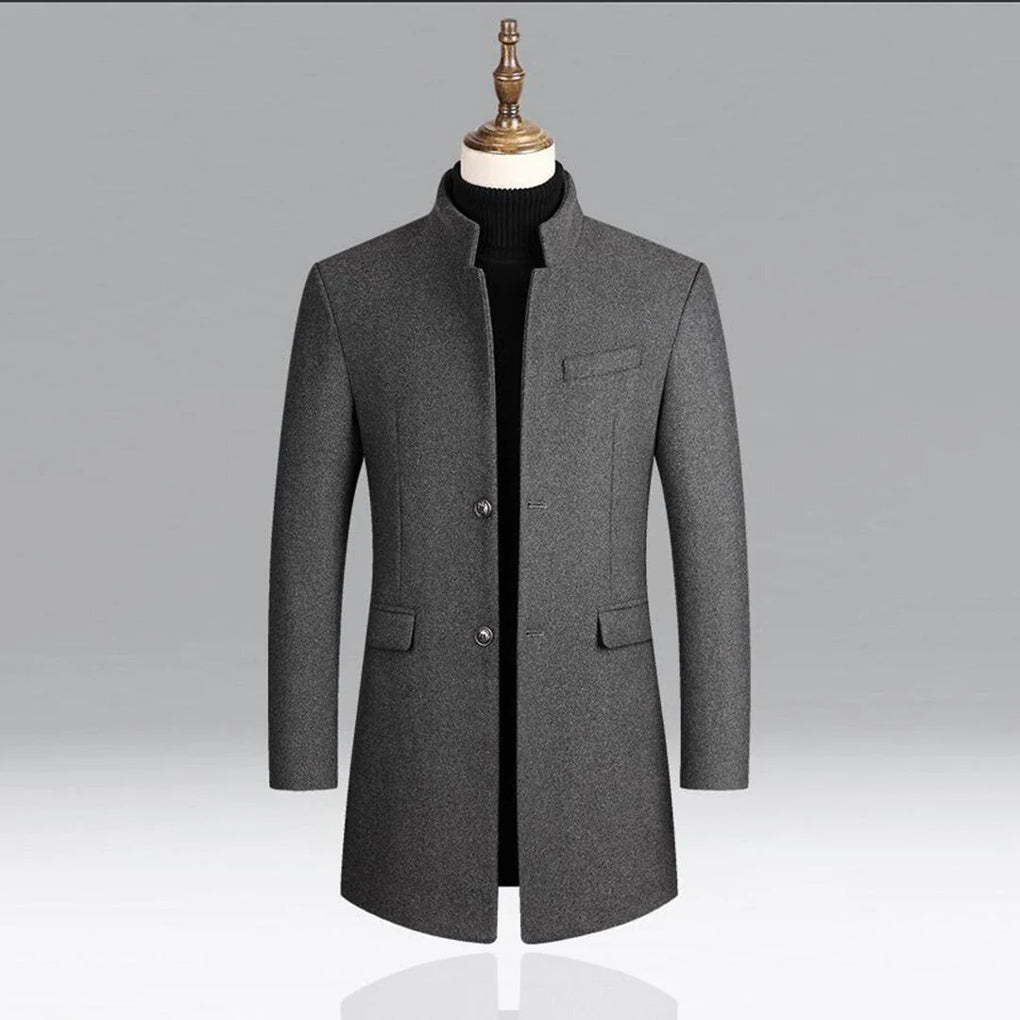 Men’s Elegant Wool Classic Coat Timeless Formal Layer