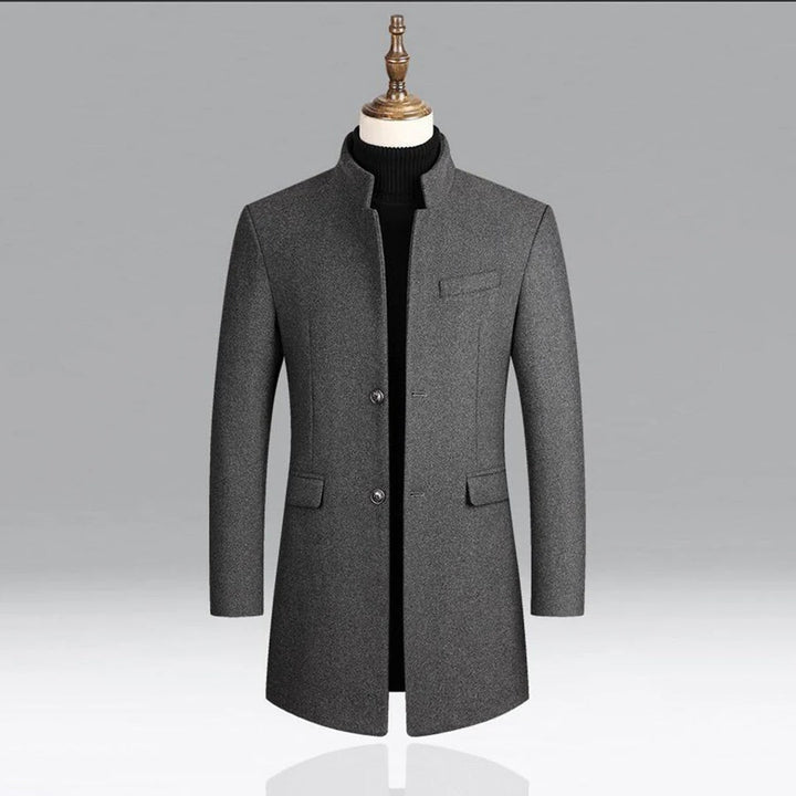 Men’s Elegant Wool Classic Coat Timeless Formal Layer