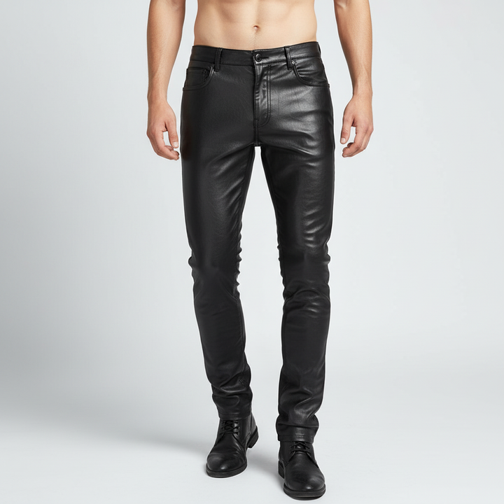 Faux Leather Men's Pants - Oscar