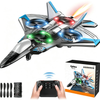 RC Fighter Plane Toy with 360° Stunt Flips and LED Lights, Shockproof
