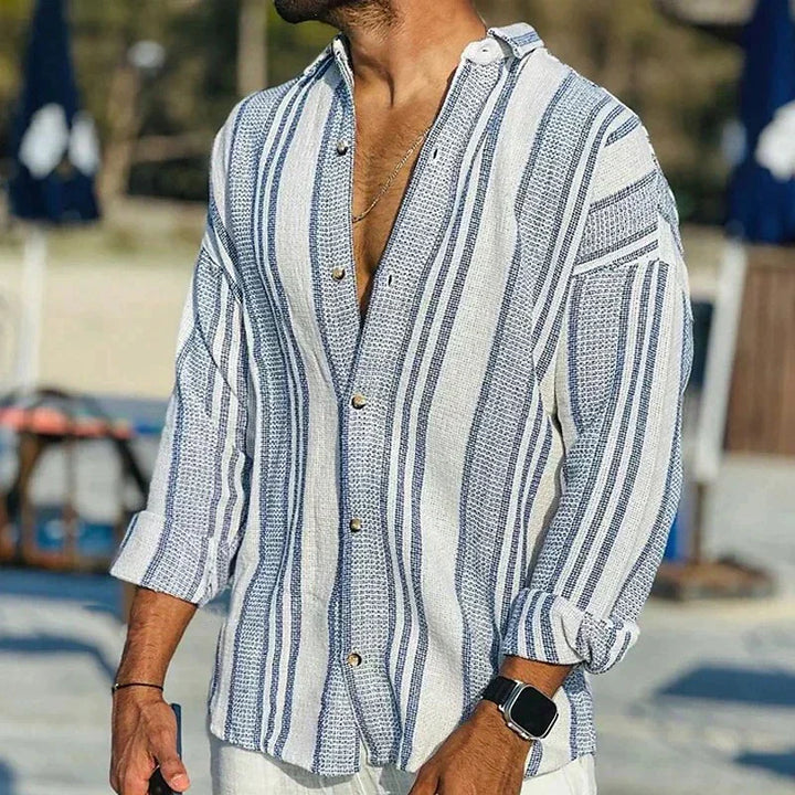 Men’s Long-Sleeve Striped Shirt