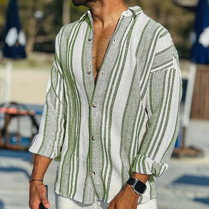 Men’s Long-Sleeve Striped Shirt