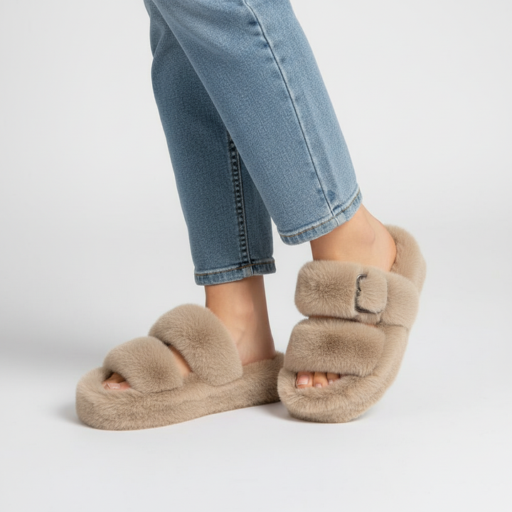 Lined Fluffy Slippers - WarmFluff