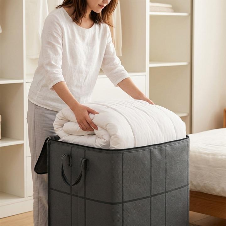 Foldable Bedding Storage Bag with Double Zip, in 3 Sizes