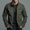 Men's Vintage Zip Jacket – Stand Collar, Fall/Winter Layered Look