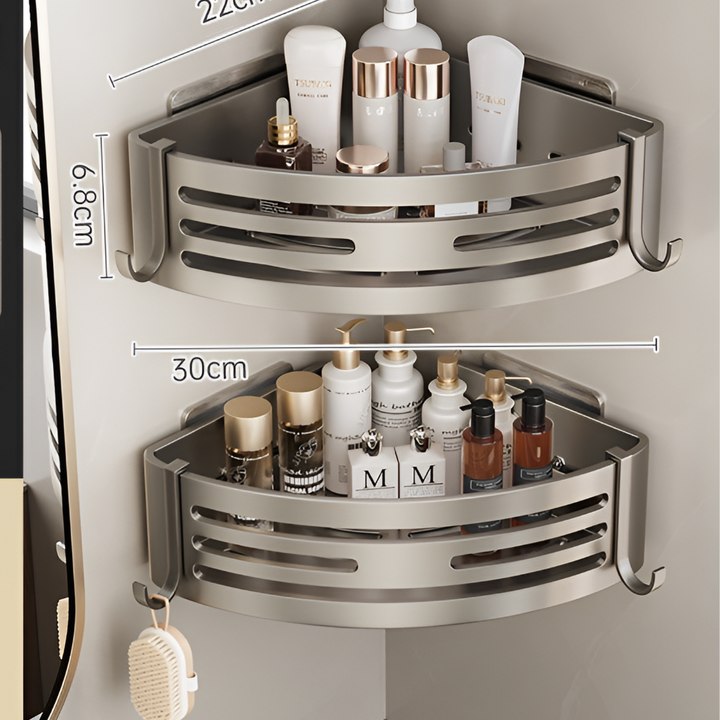 2-Tier Adhesive Corner Shower Caddy